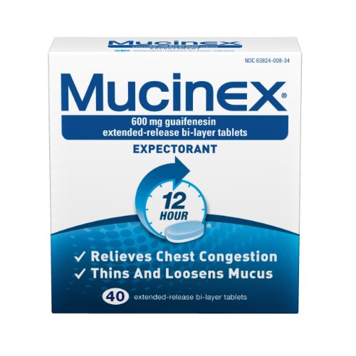 Mucinex Extended-Release Bi-Layer Tablets, 40 Count