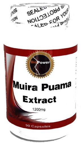 Muira Puama # 1200mg par la nutrition BioPower - Impuissance sexuelle et l'insuffisance - 90 Capsules