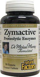 Natural Factors Zymactive Proteolytic Enzyme Tablets, 90-Count