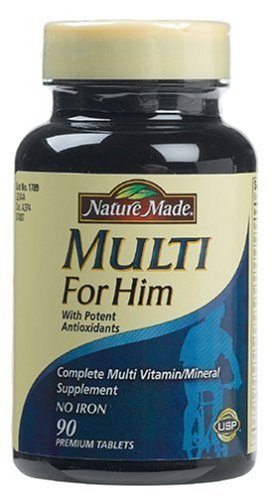 Nature Made Multi For Him Vitamin and Mineral, 90 Tablets (Pack of 3)
