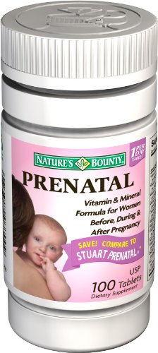 Nature's Bounty Prenatal Vitamins, 100 Tablets (Pack of 2)