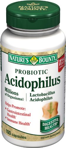 Nature's Bounty Probiotic Acidophilus, 100 Capsules (Pack of 4)