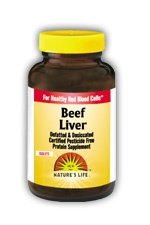 Nature's Life Beef Liver, Defatted & Dessicated,   1500 Mg, 100 Tablets,