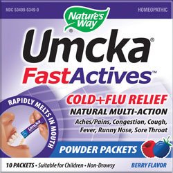 Nature's Way Umcka Fastactives Berry Cold+Flu, 10-Count