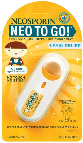 Neo To Go Plus Pain Relief Spray For Kids .26oz Tubes (Pack of 2)