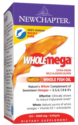 New Chapter Wholemega Fish Oil, 1000mg, 120 Softgels