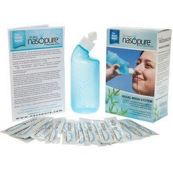 New Neti Pot Nasal Wash / Sinus Irrigation System by Nasopure with 8 ounce bottle