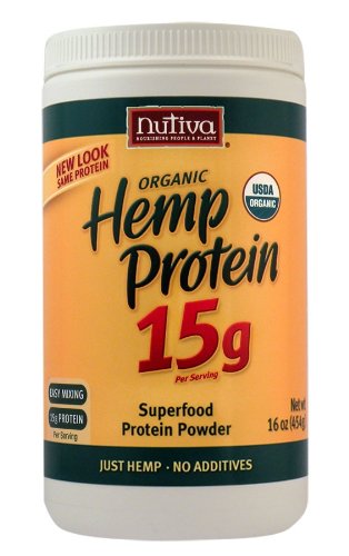 Nutiva Organic Hemp Protein 15G, 16 ounce canister