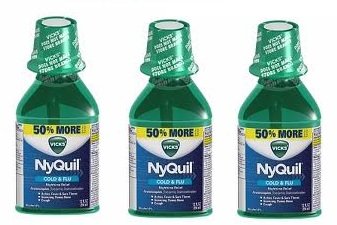 Nyquil Cold and Flu Original Flavor Nighttime Relief 12 Fl Oz-3 Packs
