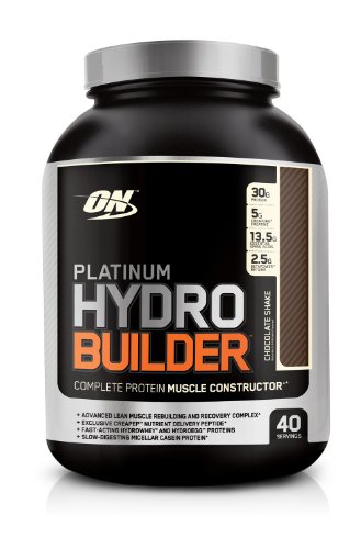 Optimum Nutrition Platinum Hydrobuilder, Chocolate Shake, 4.59 Pound Jar