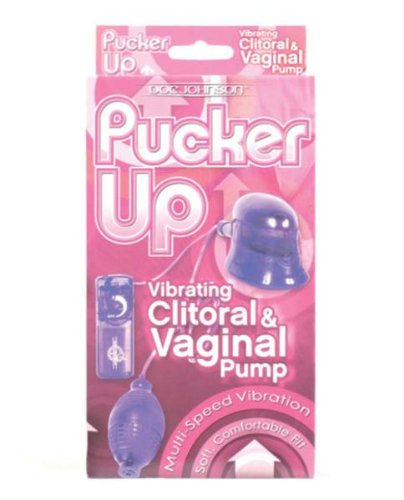 Pucker-up vibrant vaginal et clitoridien pompe, Violet