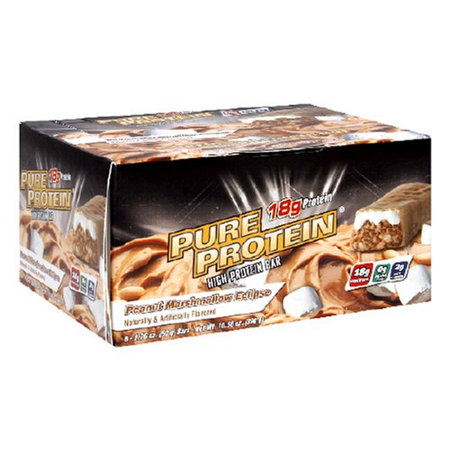 Pure Protein Bar, Peanut Marshmallow Eclipse, 6 Bars, 1.76 Ounces (Pack of 2)