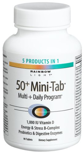 Rainbow Light 50+ MiniTab Age-Defense Formula, 90 Mini-Tabs, (Pack of 3)