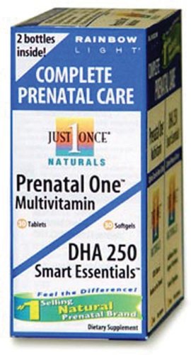 Rainbow Light complet prénatal, prénatale Une Mulitvitamin et DHA250 SMART Essentials, 30 et 30 comprimés Capsules