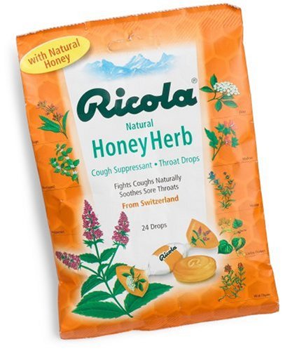 Ricola Herb Throat Drops, Honey-Herb, 24 Drops (Pack of 12)
