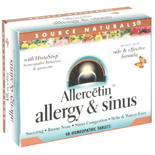 Source Naturals Allercetin Allergy and Sinus, 48 Tablets (Pack of 4)
