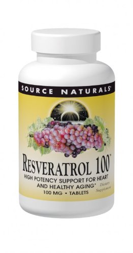 Source Naturals Resveratrol 100mg, 60 Capsules (Pack of 2)