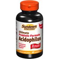Sundown Ultra Probiotic Acidophilus Capsules, 60 Count