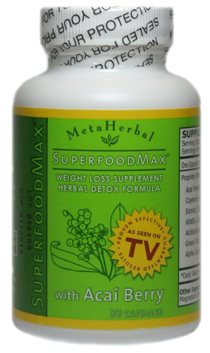 Superfood Max avec Acai Berry Diet Foods & 13 Autres: Diet Pill Weight Loss & Herbal Formula détoxifier - Anti-Aging Supplément
