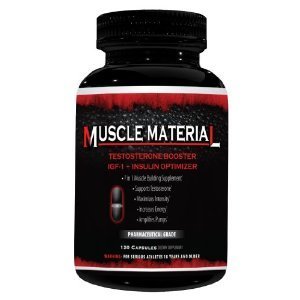 Testosterone Booster-Muscle Material with D Aspartic Acid, Creatine HCL , Ursolic Acid, 120 Capsules, Great Testosterone Booster For Male Enhancement and Bodybuilding