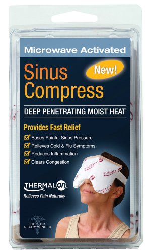 Thermalon Microwave Activated Moist Heat-Cold Sinus Mask for Sinus Pressure, Headaches, TMJ,  5.5 
