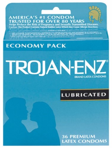 Trojan-Enz préservatifs en latex, lubrifiés, 36-Count Boîtes (pack de 2)