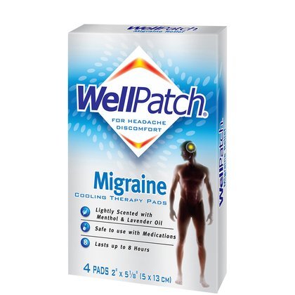 WellPatch Migraine Cooling Headache Pads-4ct (Pack of 5)