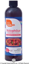 Zahlers Kidophilus ( Acidophilus Liquid for Children) Natural Strawberry Flavor - 12 FL OZ