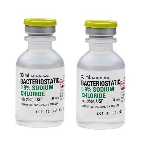 2-bactériostatique de chlorure de sodium Eau pour injection Hospira 30 ML-- 2 bouteilles