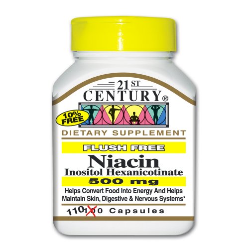 21st Century Niacine Flush Capsules 500 Mg gratuits, 110-Count