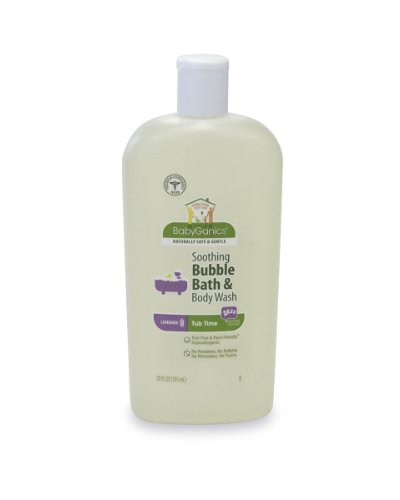 Baignoire Babyganics Temps Bubble Bath doux et nettoyant pour le corps, la lavande naturelle, 20 fl. oz (Pack de 2)