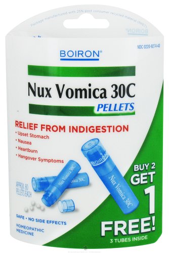 Boiron - Nux vomica 30 C Granulés - Acheter 2 obtenir 1 gratuit! (Environ 80 pastilles par tube) - 3 Tubes