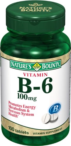 Bounty Nature de la vitamine B6, 100 mg, 100 comprimés (lot de 4)