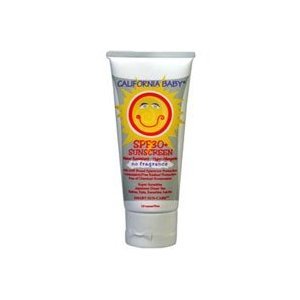 California Baby SPF 30 + sans parfum, lotion solaire - Super Sensitive, 2.9 oz
