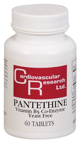 Cardiovascular Research - Pantethine (vitamine B5 Co-Enzyme sans levure), 165 mg, 60 comprimés