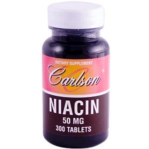 Carlson Labs niacine, 50 mg, 300 comprimés