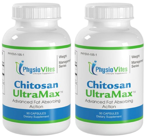 Chitosan Chitosan Fat Blocker UltraMax absorption PhysioVites action Chitosan Chitosan 900mg UltraMax 180 capsules 2 Bouteilles