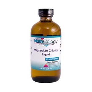 Chlorure de magnésium liquide Nutricology, bouteille verre de 8 onces