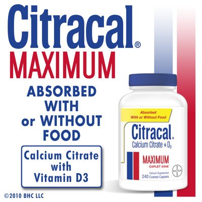 Citrate de calcium et D3 Citracal 240-Comte