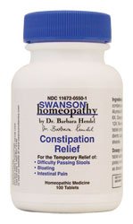 Constipation Relief 100 Tabs par homéopathie Swanson