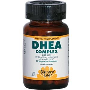 Country Life DHEA 50 mg Complexe pour les hommes, gélules végétales, 60-Count