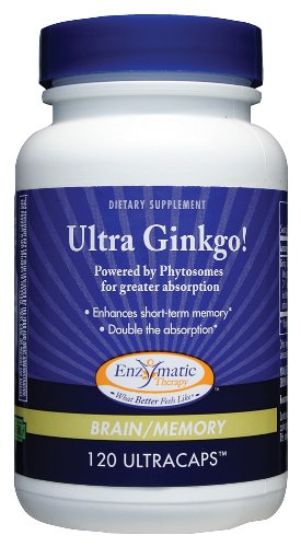 Enzymatic Therapy - Ginkgo Ultra, 80 mg, 120 gélules