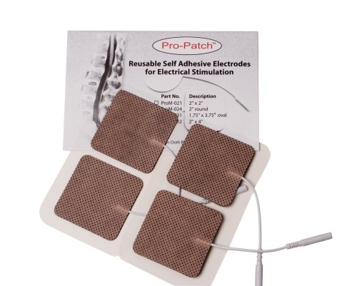 ESA médicale prime de 40 électrodes de 2 "x 2" carrés Tan Tapis électrodes en tissu avec Tyco ® Gel 10 paquets refermables de 4 électrodes, chacune par Pro-Patch ®