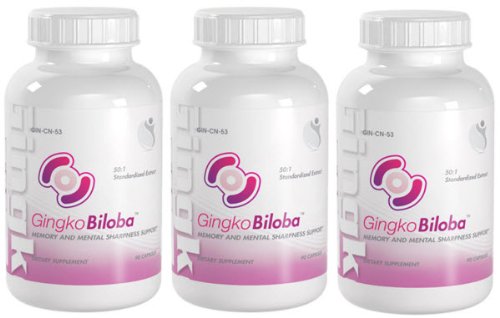 Gingko Biloba Mémoire Et Mental Sharpness soutien Gingko Biloba Extract 250 mg 270 Capsules 3 Bouteilles