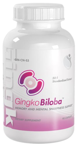 Gingko Biloba Mémoire Et Mental Sharpness soutien Gingko Biloba Extract 250 mg 90 capsules 1 Bouteille