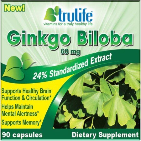 Ginkgo Biloba, 60 mg santé du cerveau, de la santé mémoire, le vieillissement en bonne santé, supplément diététique saine circulation de Trulife