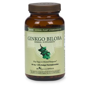 GNC à base de plantes plus standardisé de Ginkgo Biloba 200 capsules