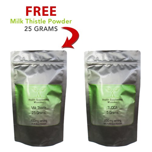 GRATUIT Powder Milk Thistle 25 grammes de poudre + TUDCA 5 grammes (tauroursodésoxycholique)