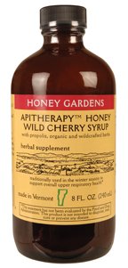 Honey Honey Apithérapie Gardens, Wild sirop d'écorce de cerisier, 8 fl oz (240 ml) par ClubNatural (Multi-Pack)