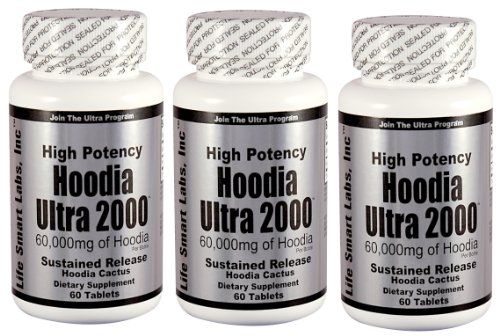 Hoodia Ultra 2000 Time Release HAUTE PUISSANCE 180 comprimés 3 Mois Hoodia diet pills
